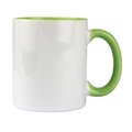 Taza Cerámica 300ml Sublimación Interior y Asa Color Verde Claro