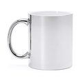 Taza cerámica acabado oro y plata especial láser