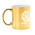 Taza cerámica acabado oro y plata especial láser