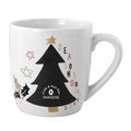 Taza Cerámica con Árbol Navideño de Pizarra