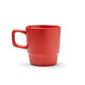 Taza de cerámica con base biselada 300ml Rojo