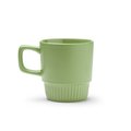 Taza de cerámica con base biselada 300ml Verde Salvia