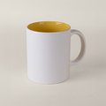 Taza Cerámica Blanca 350ml a Láser del Color Interior