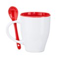 Taza de cerámica con cuchara 350 ml