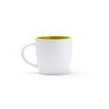 Taza de cerámica con interior de color Amarillo