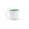 Taza de cerámica con interior de color Verde Helecho