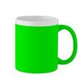 Taza de cerámica mate 300 ml Verde Fluorescente