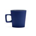 Taza de cerámica mate con asa cuadrada Azul Profundo