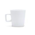 Taza de cerámica mate con asa cuadrada