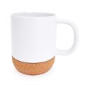 Taza de cerámica mate con base de corcho