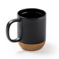 Taza de cerámica mate con base de corcho