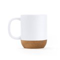 Taza de cerámica mate con base de corcho