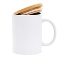 Taza de cerámica mate con tapa 370 ml