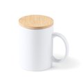Taza de cerámica mate con tapa 370 ml