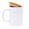 Taza de cerámica mate con tapa 370 ml