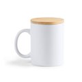 Taza de cerámica mate con tapa 370 ml