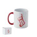 Taza cerámica con motivos navideños