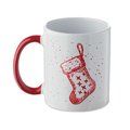 Taza cerámica con motivos navideños