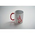 Taza cerámica con motivos navideños