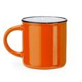 Taza de cerámica retro 300ml NARANJA/BLANCO Talla Única Adulto