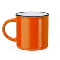 Taza de cerámica retro 300ml Naranja/Blanco