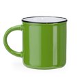 Taza de cerámica retro 300ml Verde Oasis/Blanco
