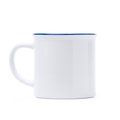Taza cerámica retro para sublimar 300ml Blanco/Royal