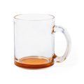 Taza cristal de 350ml personalizable por 1 cara Naranja