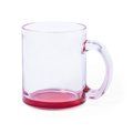 Taza cristal de 350ml personalizable por 1 cara Rojo