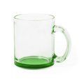 Taza cristal de 350ml personalizable por 1 cara Verde