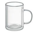 Taza Cristal Sublimable con Doble Pared 225ml Transparente