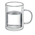 Taza Cristal Sublimable con Doble Pared 225ml