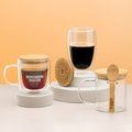Taza doble pared de cristal con tapa