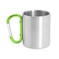 Taza metálica doble pared con mosquetón Verde Helecho