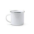 Taza metálica esmaltada Blanco TALLA ÚNICA ADULTO