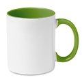 Taza mug bicolor de 300 ml. impresa a todo color en 360º Verde