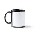 Taza negra cerámica con espacio sublimable Negro Talla Única Adulto