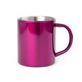 Taza personalizada de acero inoxidable con diseño bicolor Fucsi