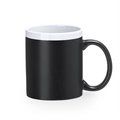 Taza pizarra con tiza y borde lacado
