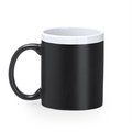 Taza pizarra con tiza y borde lacado