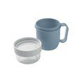 Taza portátil con tapa y doble recipiente