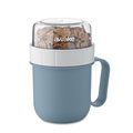 Taza portátil con tapa y doble recipiente