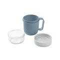 Taza portátil con tapa y doble recipiente