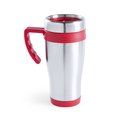 Taza térmica 450ml de acero inox. con asa Roj