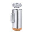 Taza Térmica de Acero Inox con Base de Corcho