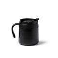 Taza térmica de acero con tapa y asa ergonómica Negro