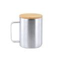 Taza Térmica Inox. con tapa Bambú