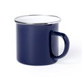 Taza Vintage 380ml Acero y Cromado Azul