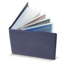 Tarjetero Elegante PU 40 Tarjetas Azul Marino