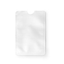 Tarjetero RFID con acabado en aluminio Blanco